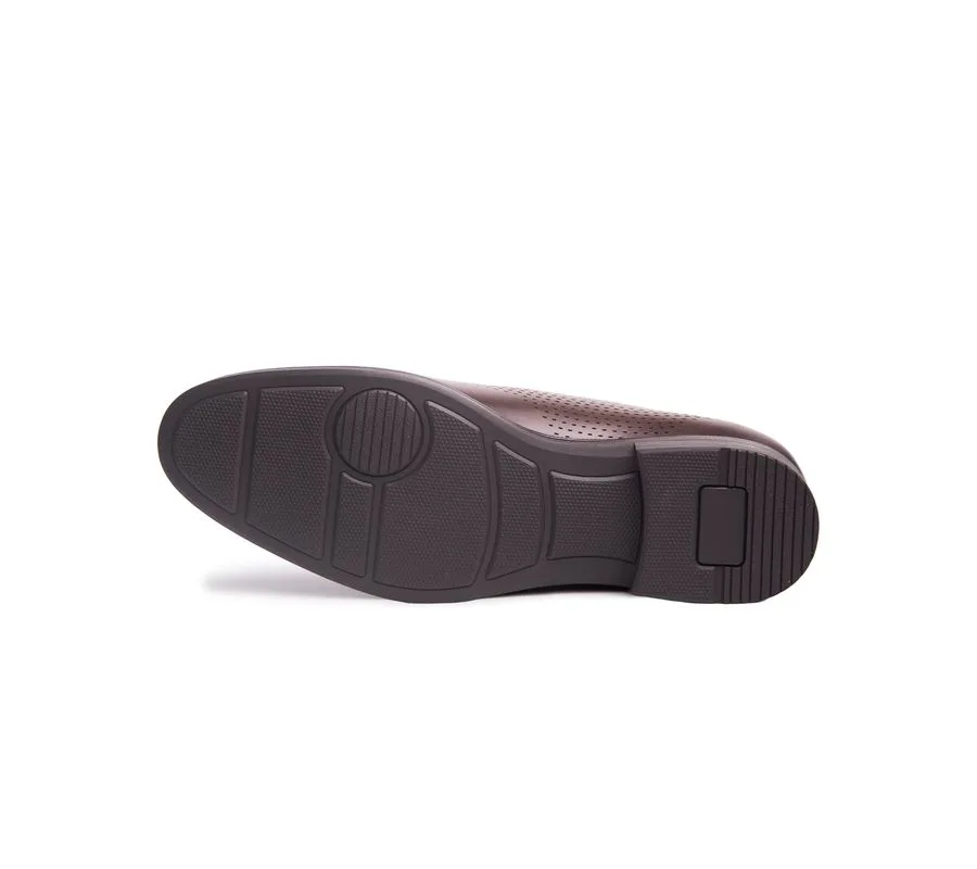 Перфорированные классические оксфорды East Road с технологией Hands-Free Slip On Marc Joseph New York, коричневый napa leather — фото 4