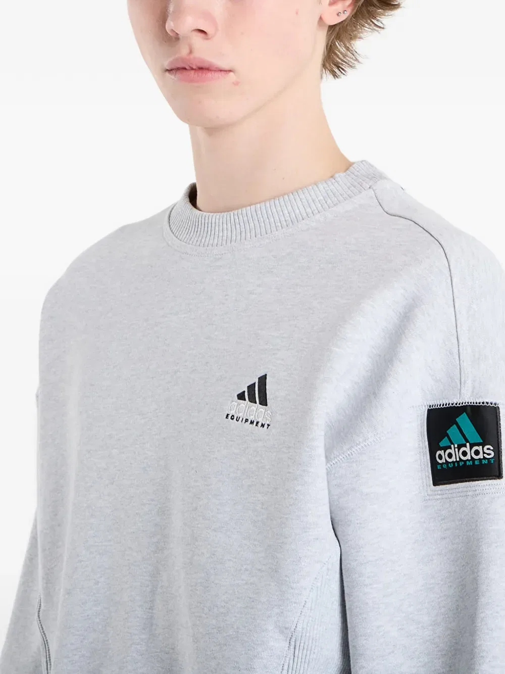 Толстовка с логотипом Adidas, серый — фото 3