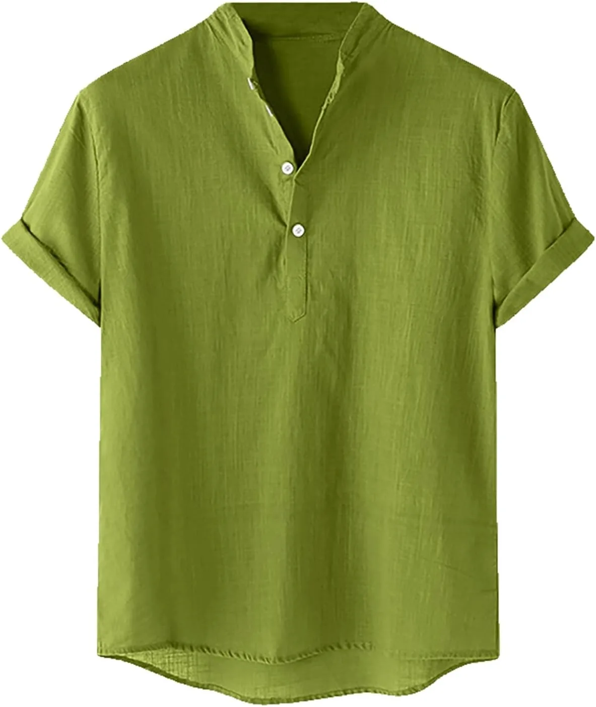 

Мужская классическая поло из льна с коротким рукавом QUNPIU