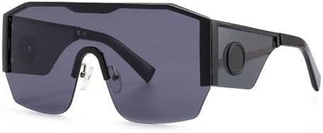 

Винтажные модные солнцезащитные очки большого квадратного размера 2026 года для женщин и мужчин. Модные солнцезащитные очки с плоской оправой и защитой от УФ-излучения UV400 MTZJH, 1