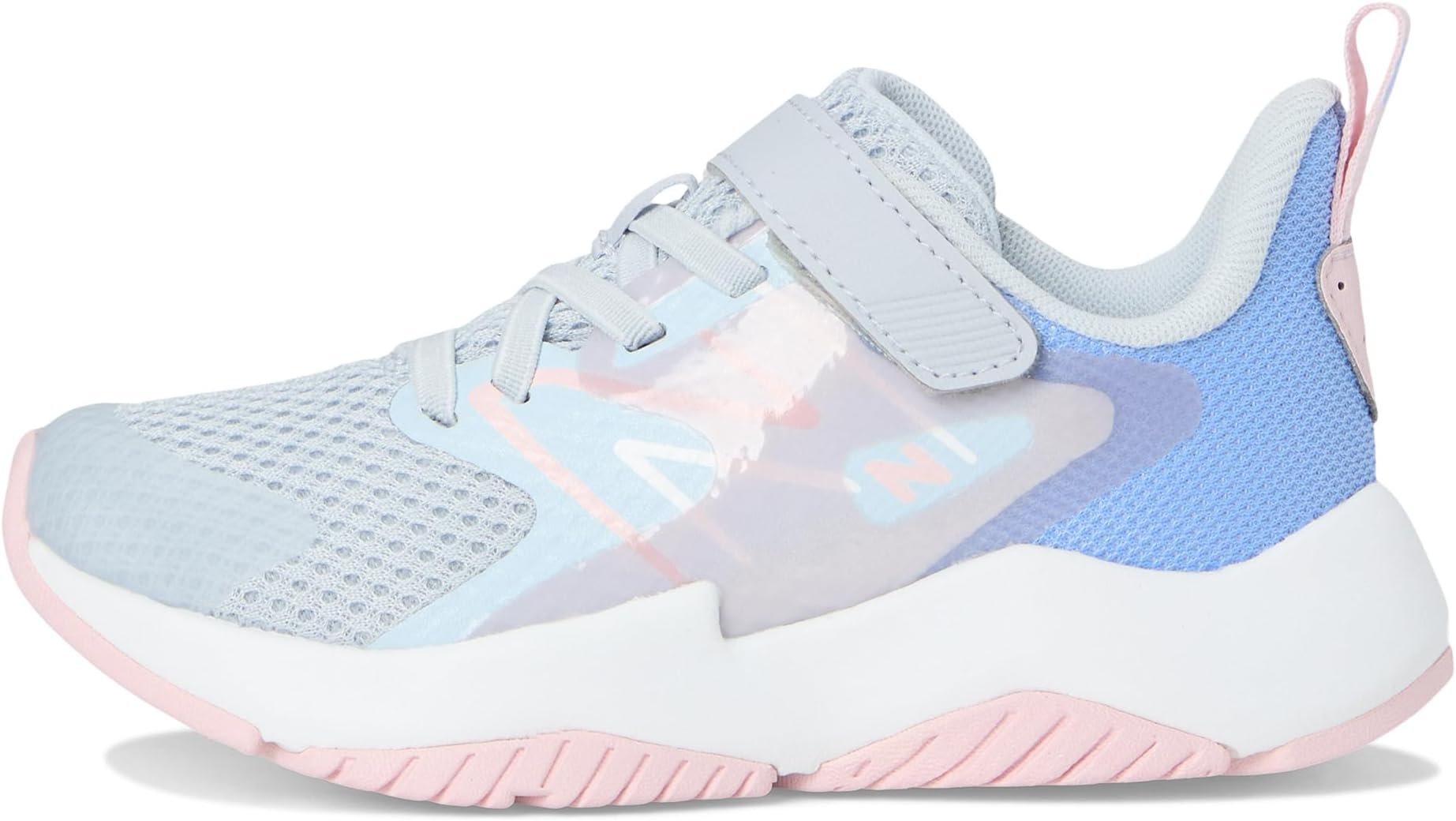 Кроссовки New Balance Kids  Rave Run v2 Bungee Lace with Top Strap, Bright Sky/Granite/Rose Sugar — фото 4