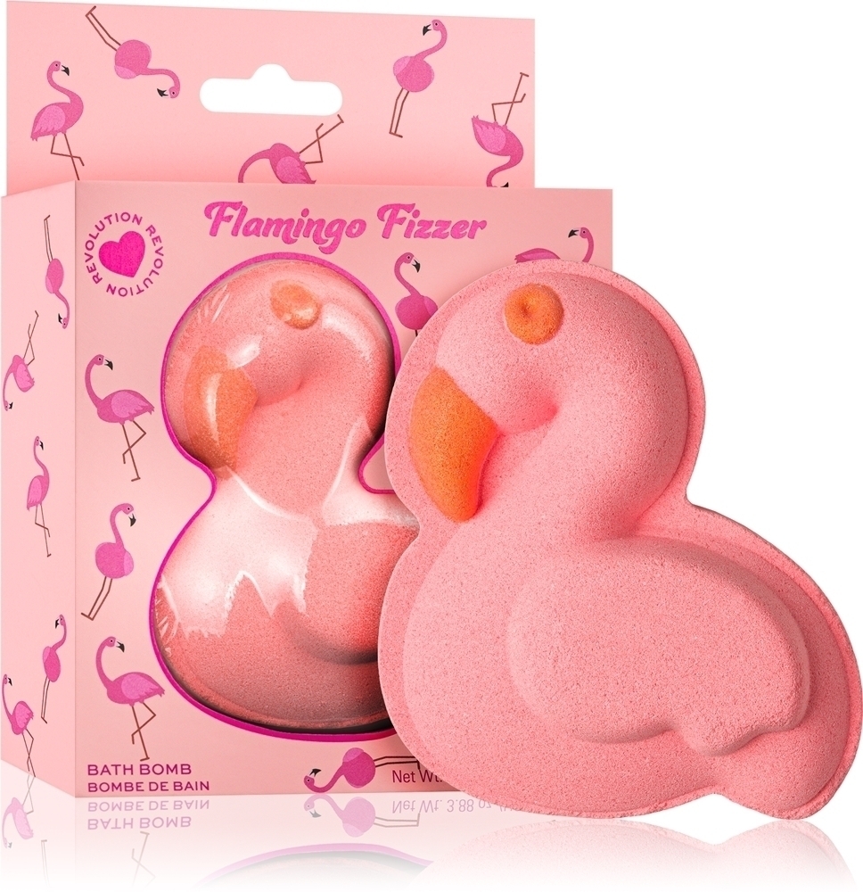 

Шипучая пена для ванны «Фламинго» I Heart Revolution, aromatas pineapple & peach 110 гр