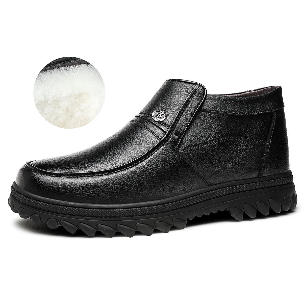 

Мужские повседневные кроссовки Mid Top черные CHINT, утепленные улучшенные черные