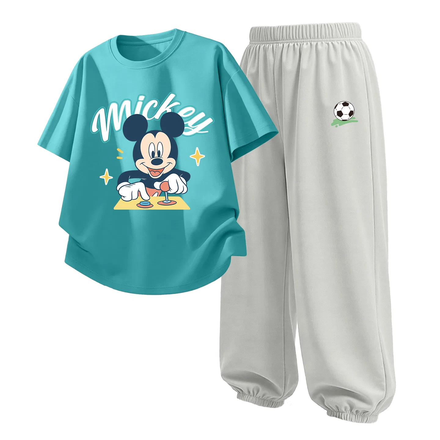 Детский спортивный костюм Casual Sportswear 2 Piece Set Disney, Di Game Peacock Blue+Di Soccer Ball K Glacier Gray