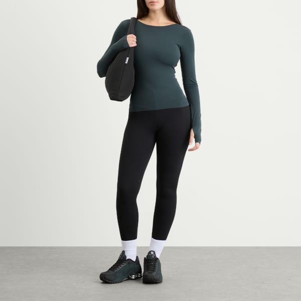 Футболка с длинным рукавом Zenvy Nike, seaweed & белый — фото 4