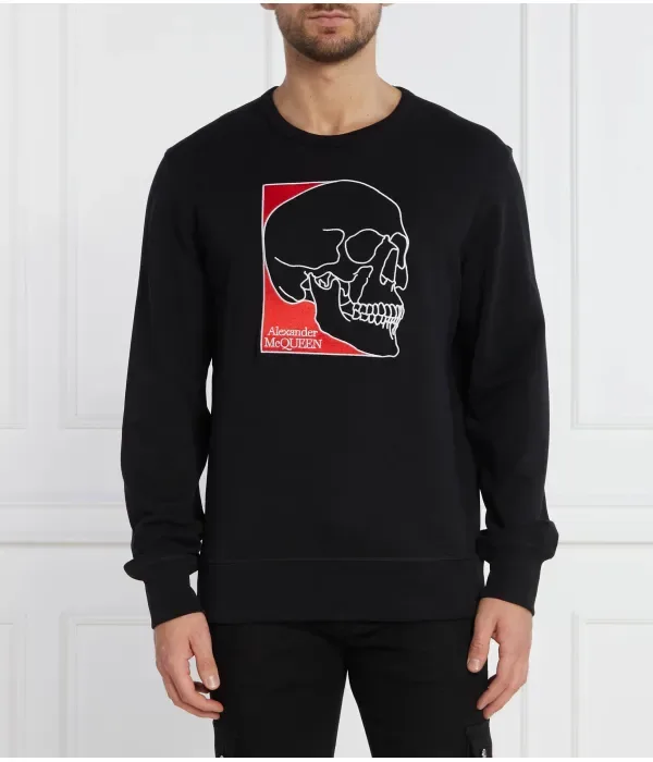 Толстовка regular fit Alexander Mcqueen, черный