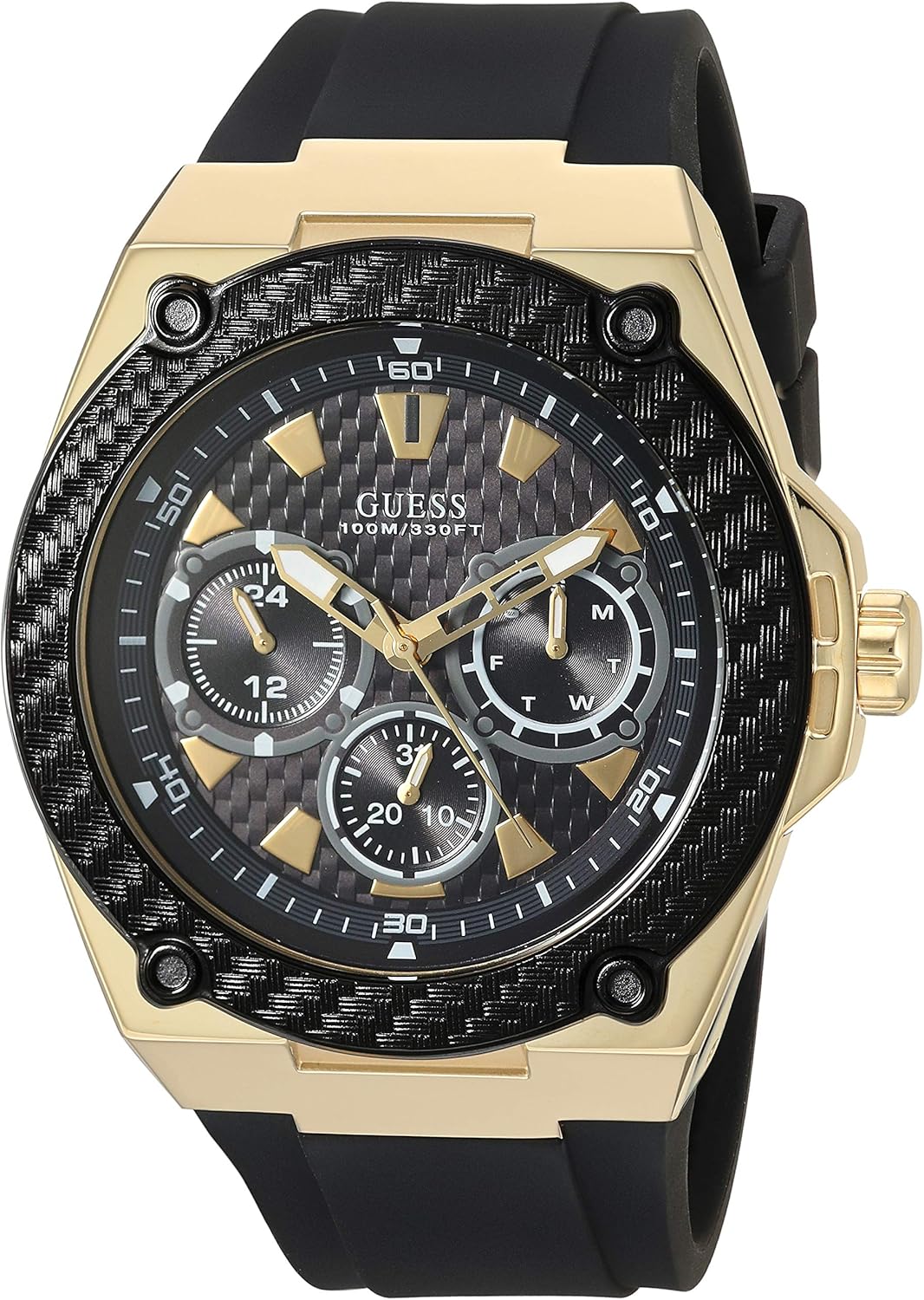 

GUESS мужские часы из нержавеющей стали с кварцевым механизмом, Black/Gold Tone/Black, Позолоченный, GUESS мужские часы из нержавеющей стали с кварцевым механизмом, Black/Gold Tone/Black