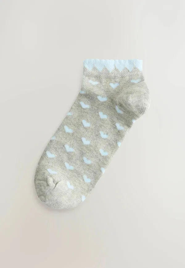 Носки спортивные Next, 4 pack sneaker socks, разноцветный узор в виде сердечек — фото 2