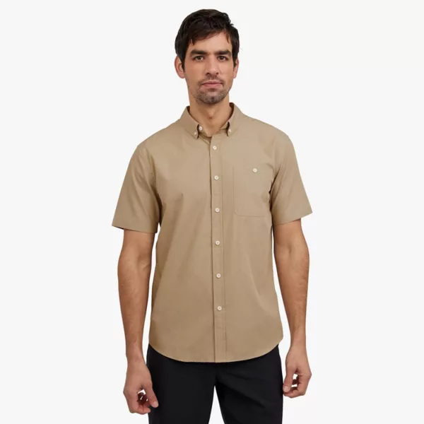 

Мужская рубашка с коротким рукавом на пуговицах Quiksilver, цвет twill
