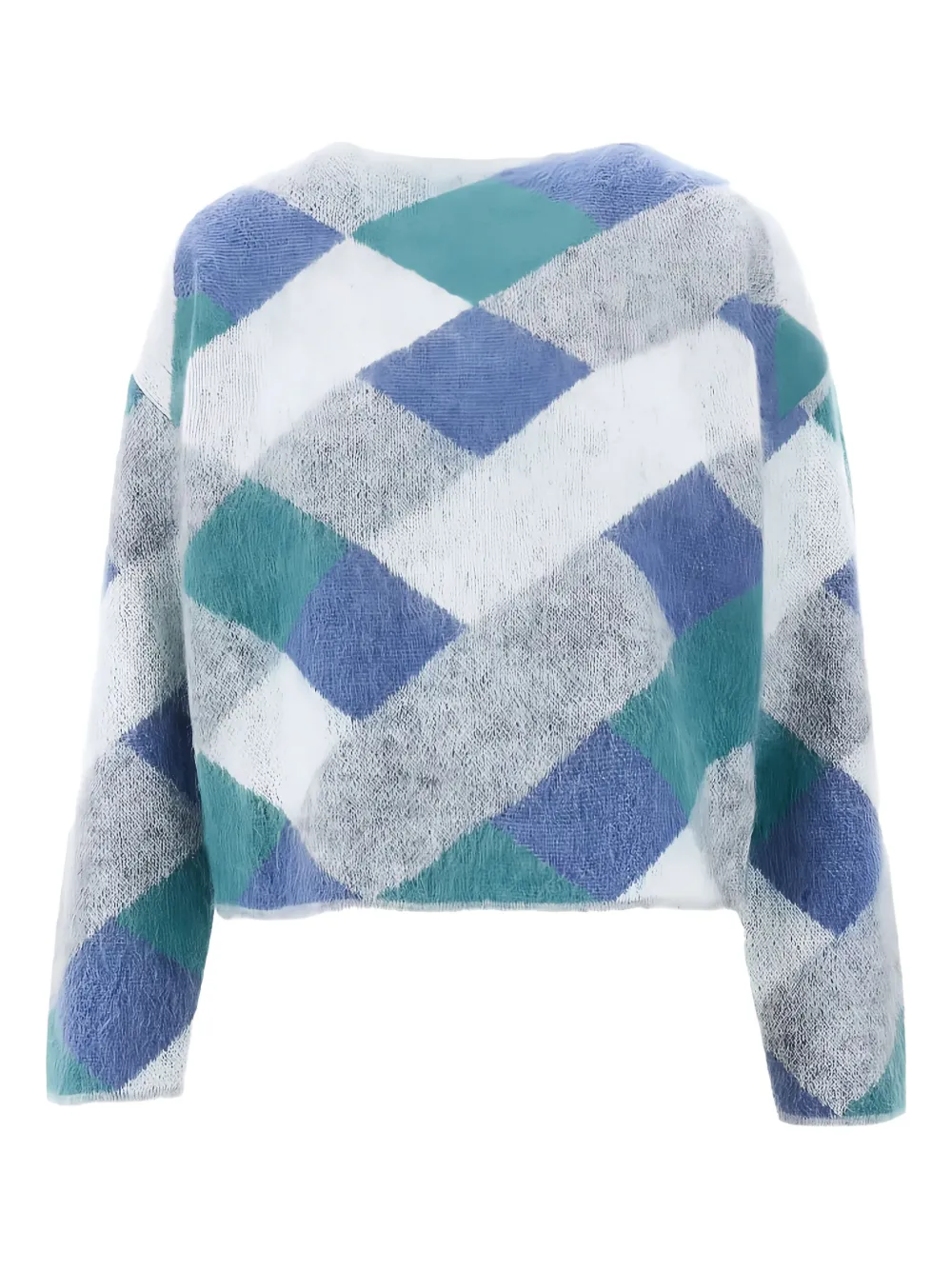 

Свитер с узором "аргайл" Emporio Armani, серый