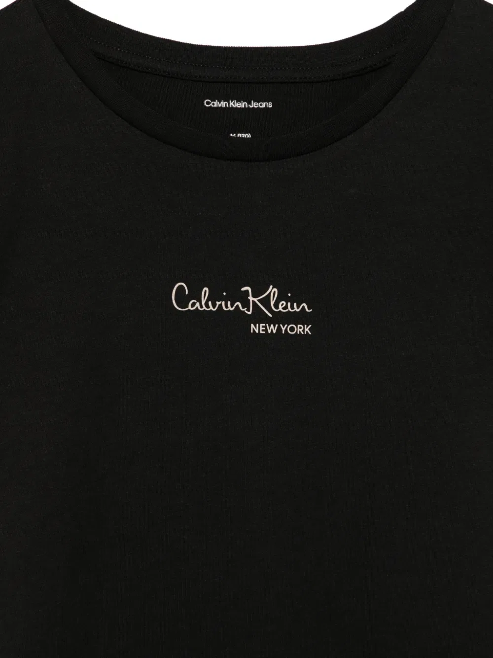 Футболка с коротким рукавом и принтом логотипа Calvin Klein Kids, черный — фото 3