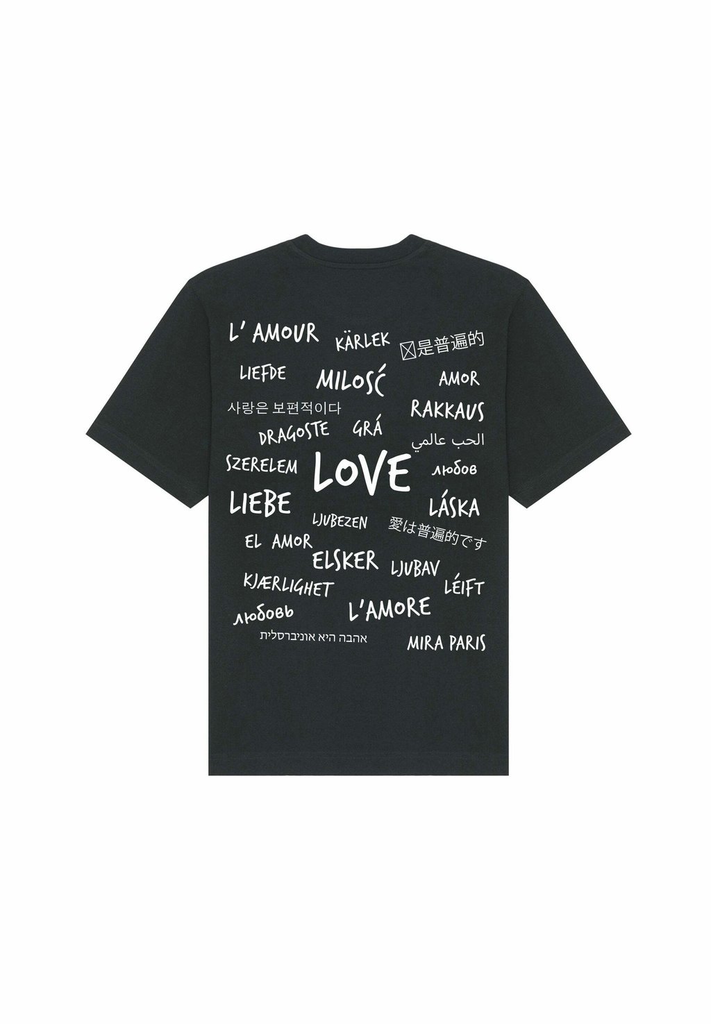 

Футболка с принтом UNIVERSAL LOVE BACK HEAVYWEIGHT Mira Paris, черный