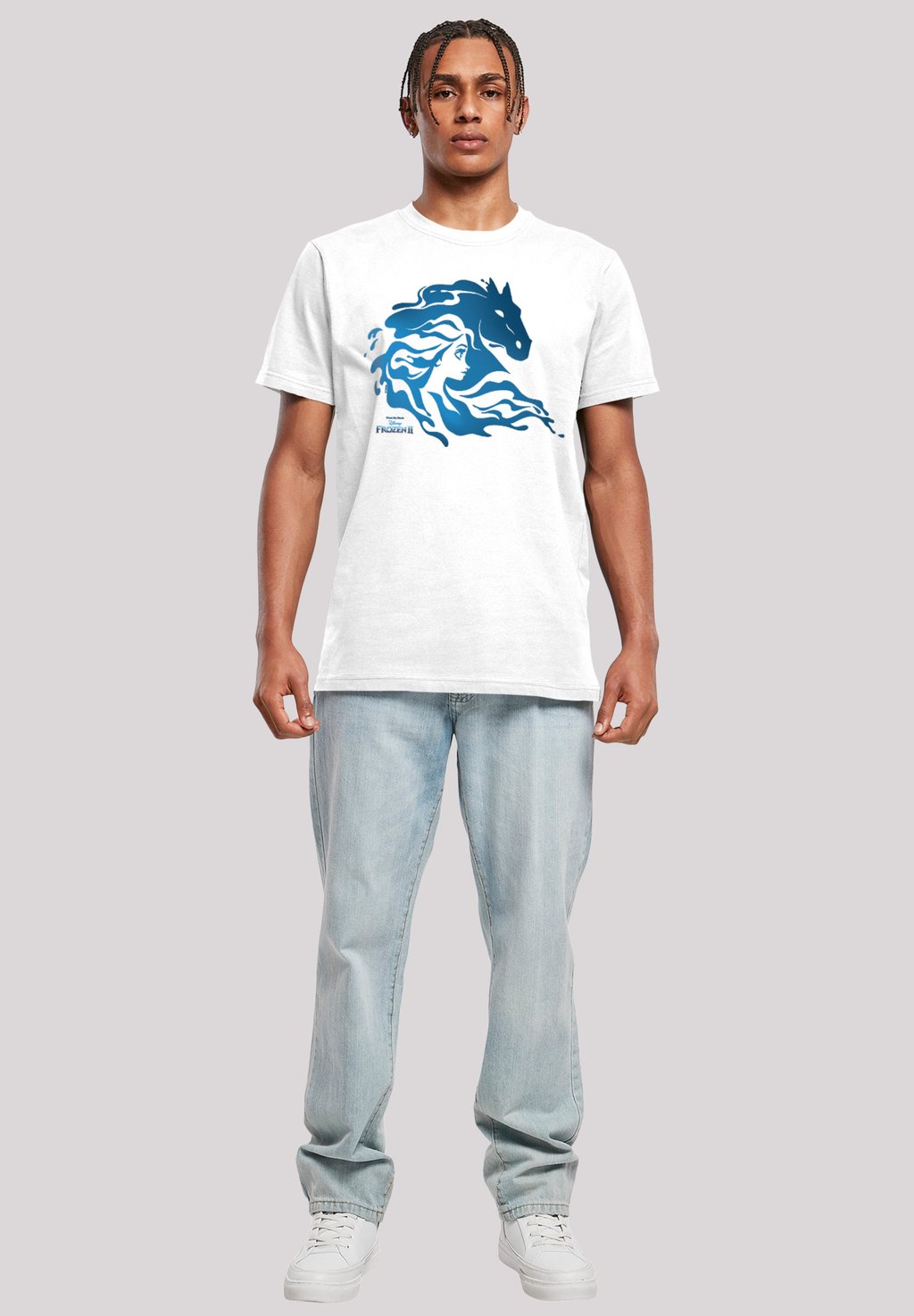 

Футболка с принтом DISNEY FROZEN ELSA NOKK WASSERGEIST PFERD SILHOUETTE F4NT4STIC, белый