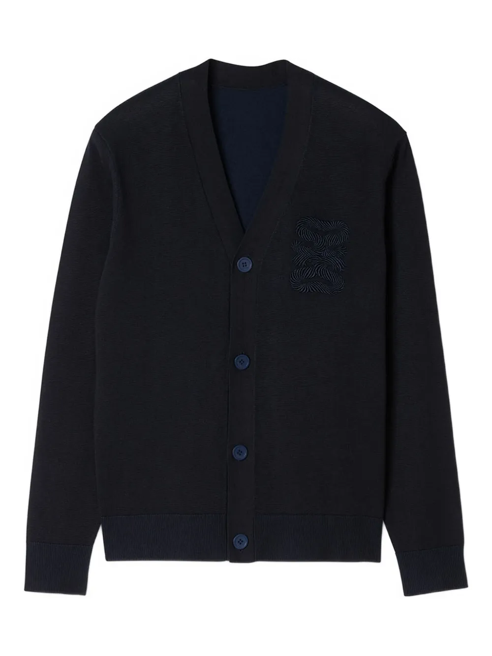 

Кардиган с V-образным вырезом и вышивкой Sandro, синий