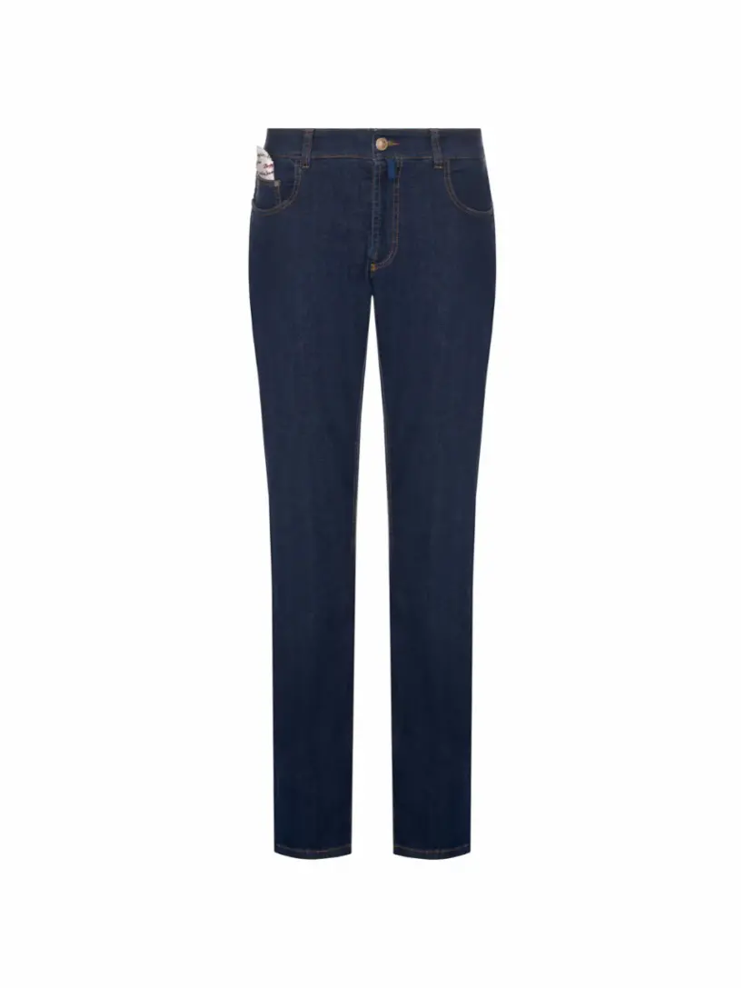 

Зауженные джинсы с логотипом Portofino, тёмно-синий