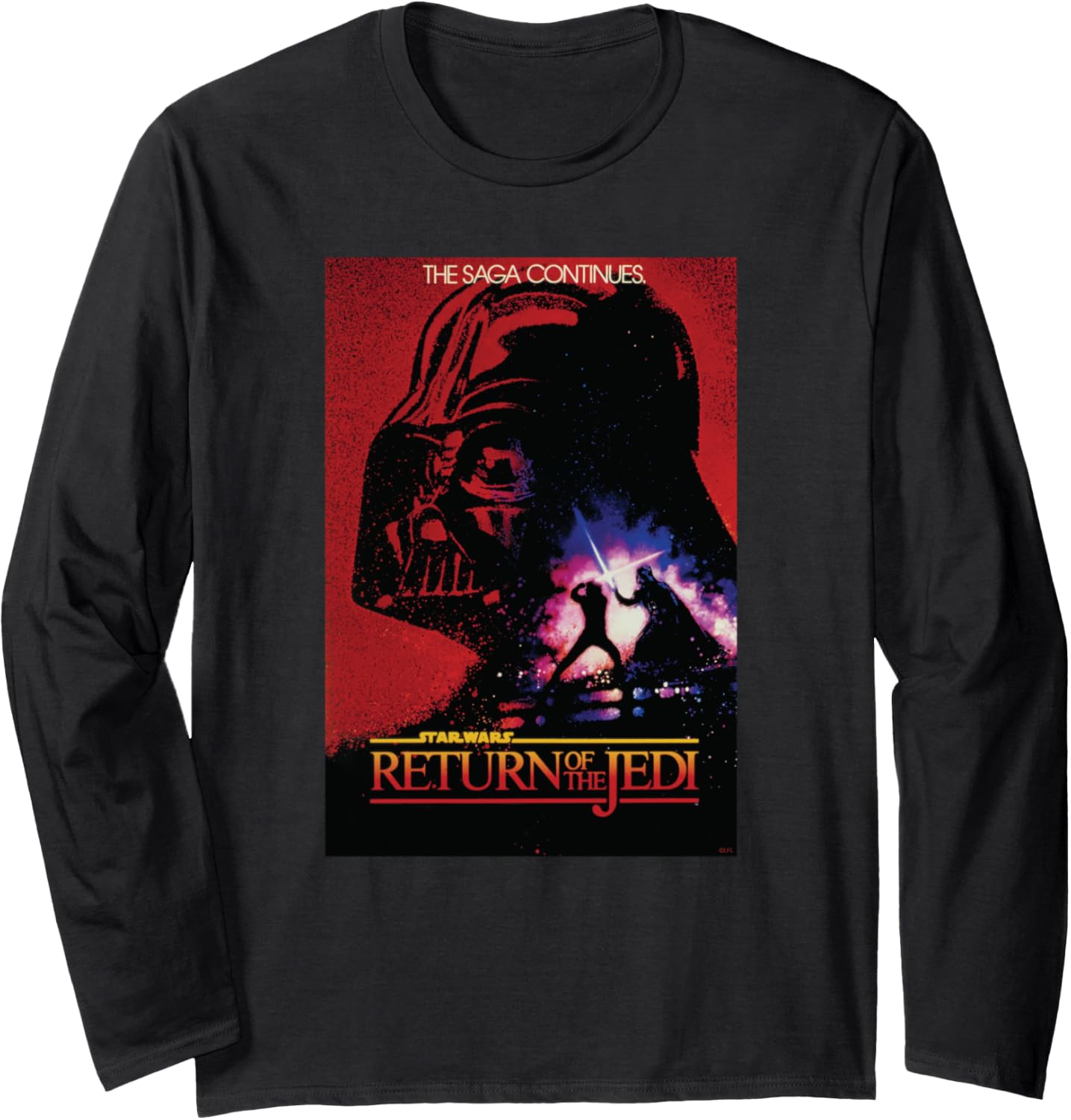 

Футболка с длинными рукавами, винтажный постер к фильму «Звездные войны: Эпизод VI Возвращение джедая» с Дартом Вейдером, черная Star Wars