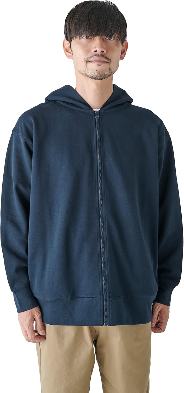 

Мужская толстовка Amazon Essentials с капюшоном и застежкой-молнией, свободного кроя, темно-синий