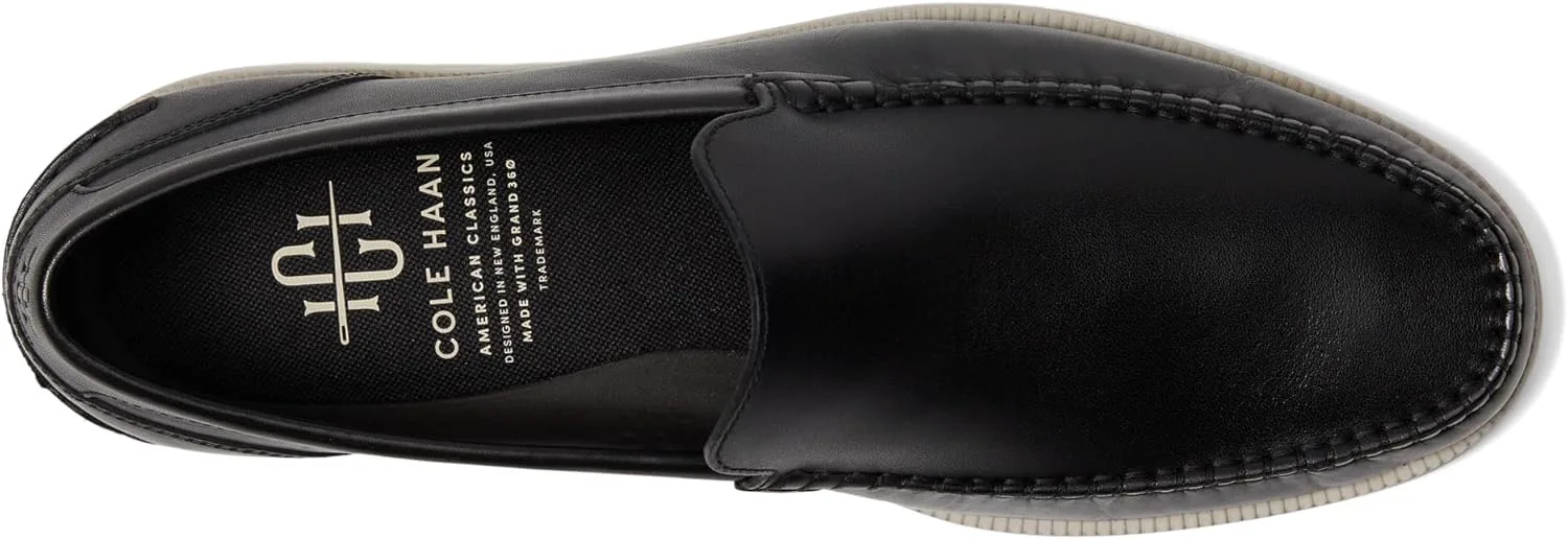 Лоферы Cole Haan Mens American Classics Hampton, черный/слоновая кость — фото 2