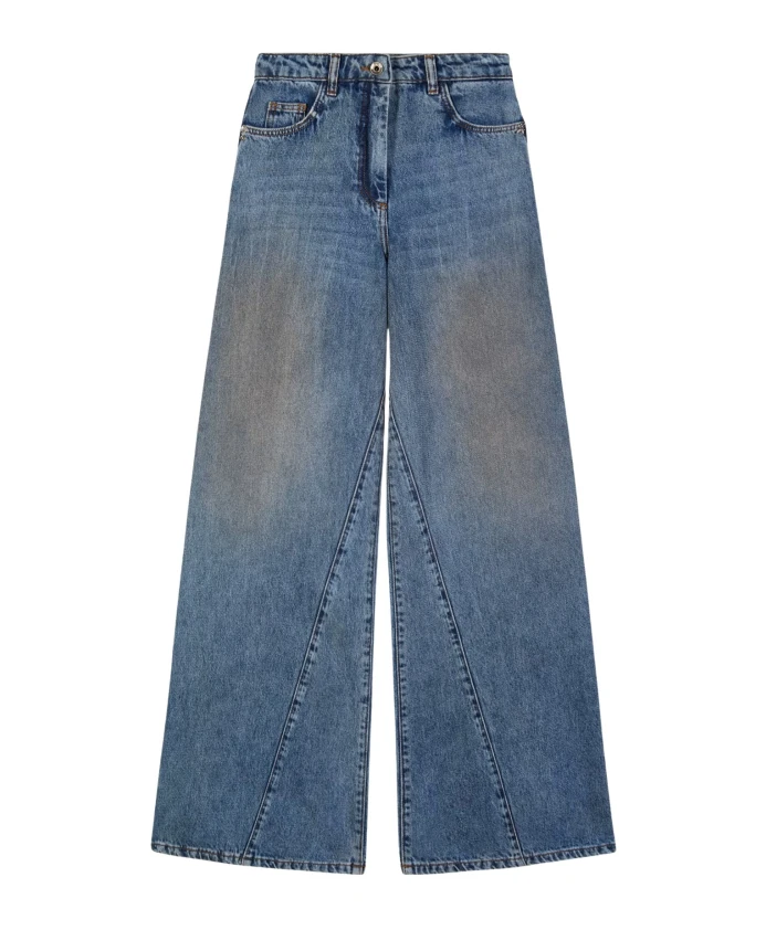 

Джинсы с низкой посадкой и широкими штанинами Patrizia Pepe, синий