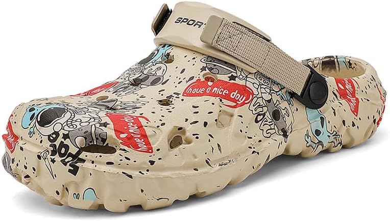 

Мужские и женские сабо с поддержкой свода стопы Мужские сабо Спортивные сандалии для взрослых Обувь для сада с легким надеванием Vandimor, хаки