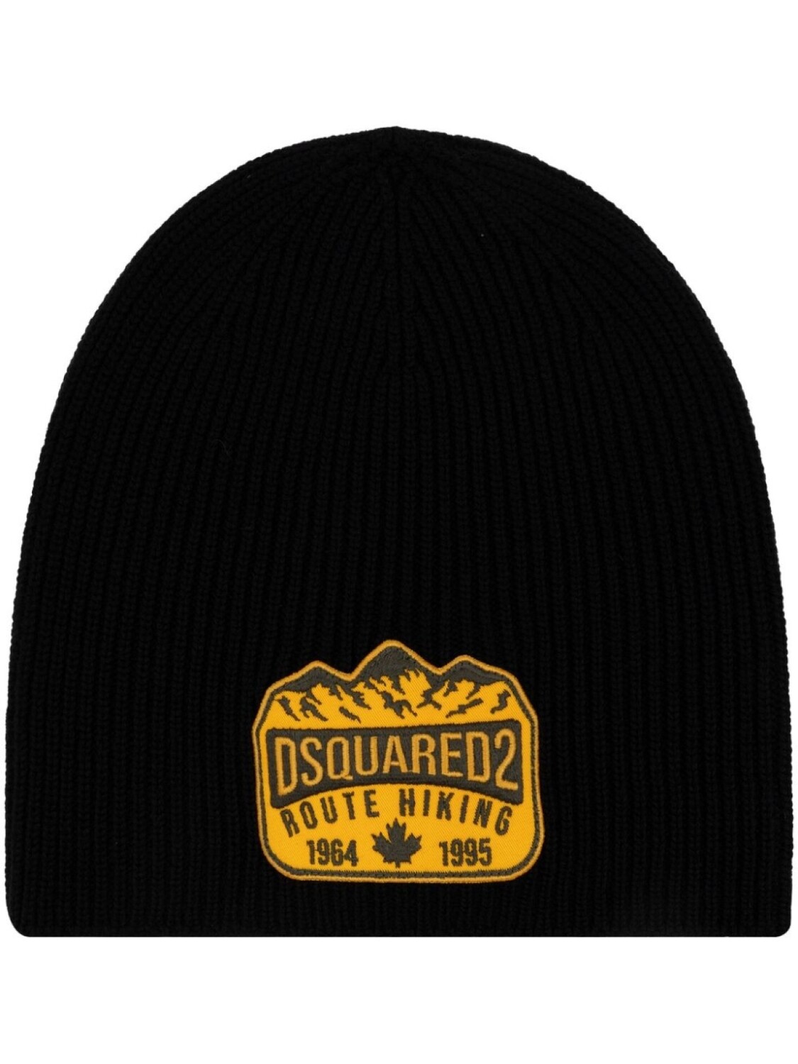 

Dsquared2 шерстяная шапка с логотипом-аппликацией, черный