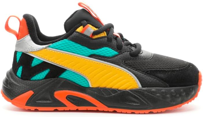 

Детские кроссовки PUMA для мальчиков Rs-Trck с цветной шнуровкой- черные, синие