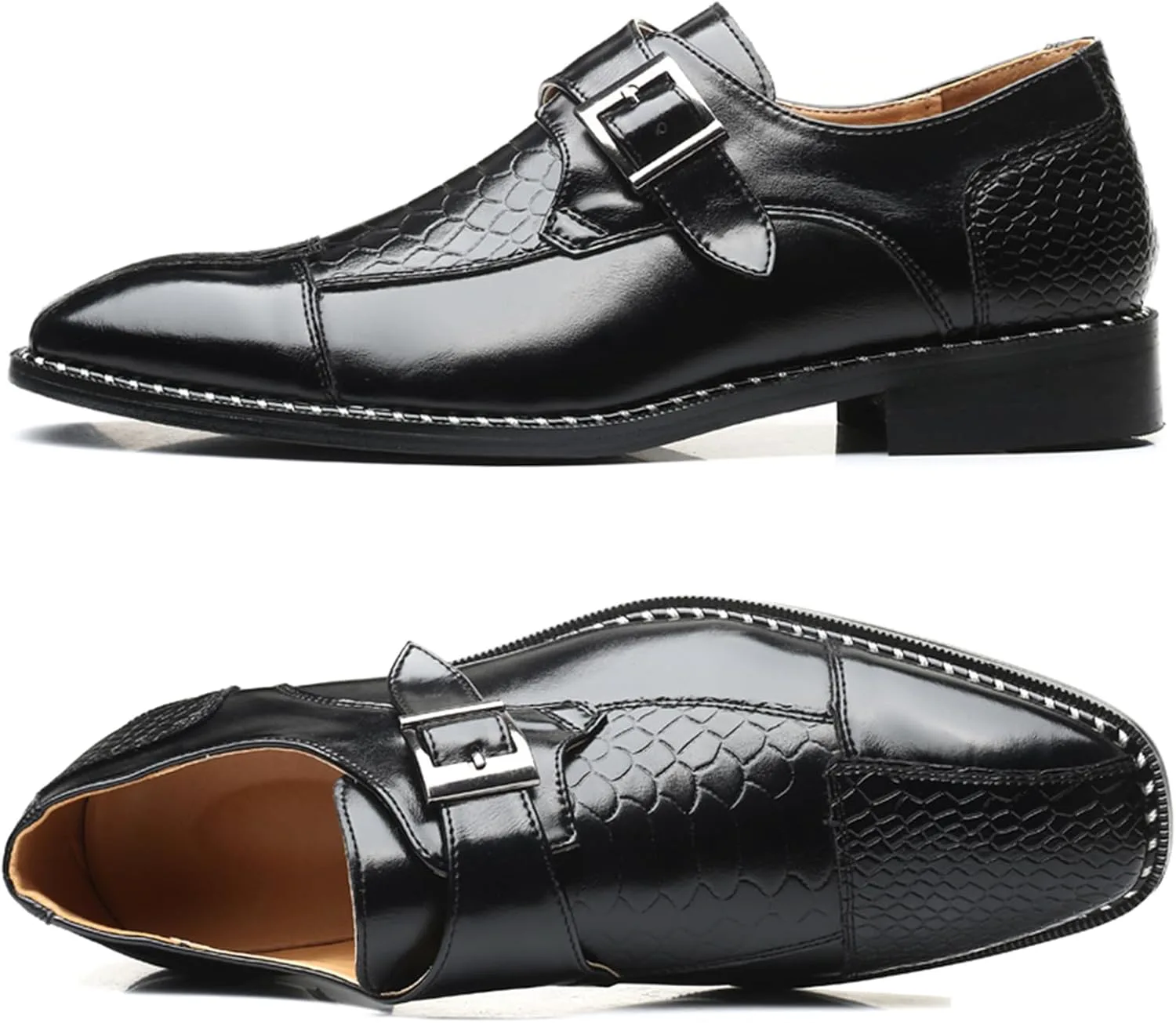 

Мужские лоферы с одной пряжкой, с закрытым носком, слипоны, удобные, модные, для бизнеса, свадеб, из кожаной обуви Lossarye, красный