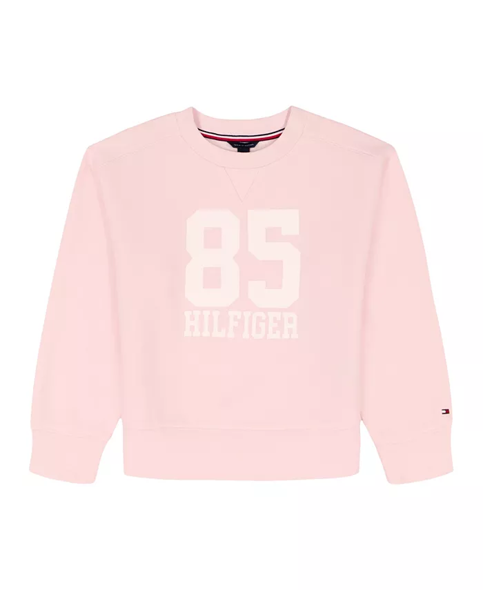 

Детская толстовка с круглым вырезом для девочек 7-16 лет Tommy Hilfiger, розовый