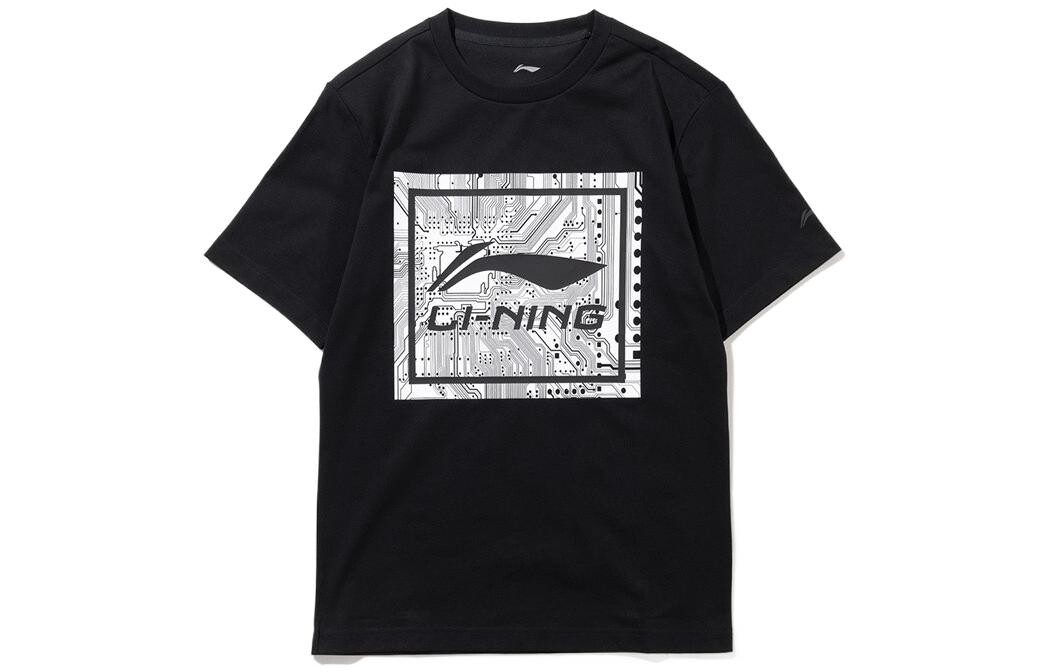 

Футболка мужская без обуви, черная Lining, черный