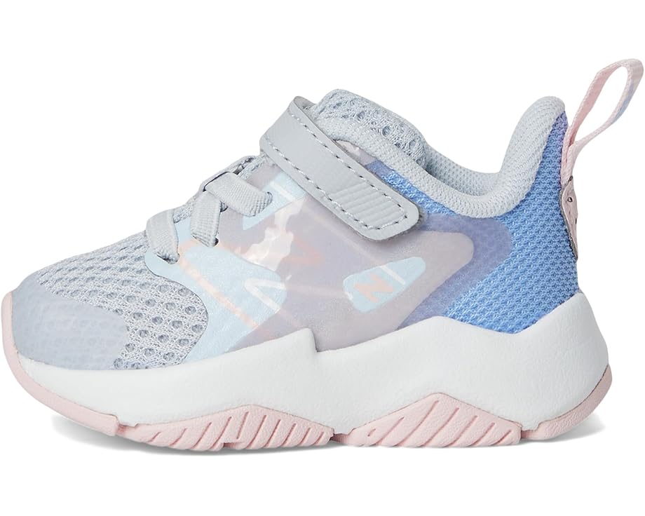 Кроссовки New Balance Kids Rave Run v2 Bungee Lace with Top Strap, цвет Bright Sky/Granite/Rose Sugar — фото 4