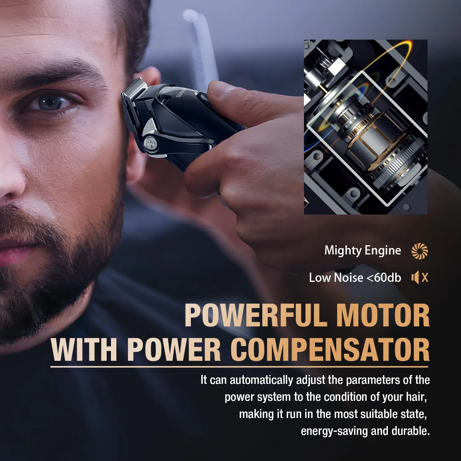 Профессиональный триммер для волос «DLC-Coated Blade» от SUPRENT Suprent, Black — фото 3