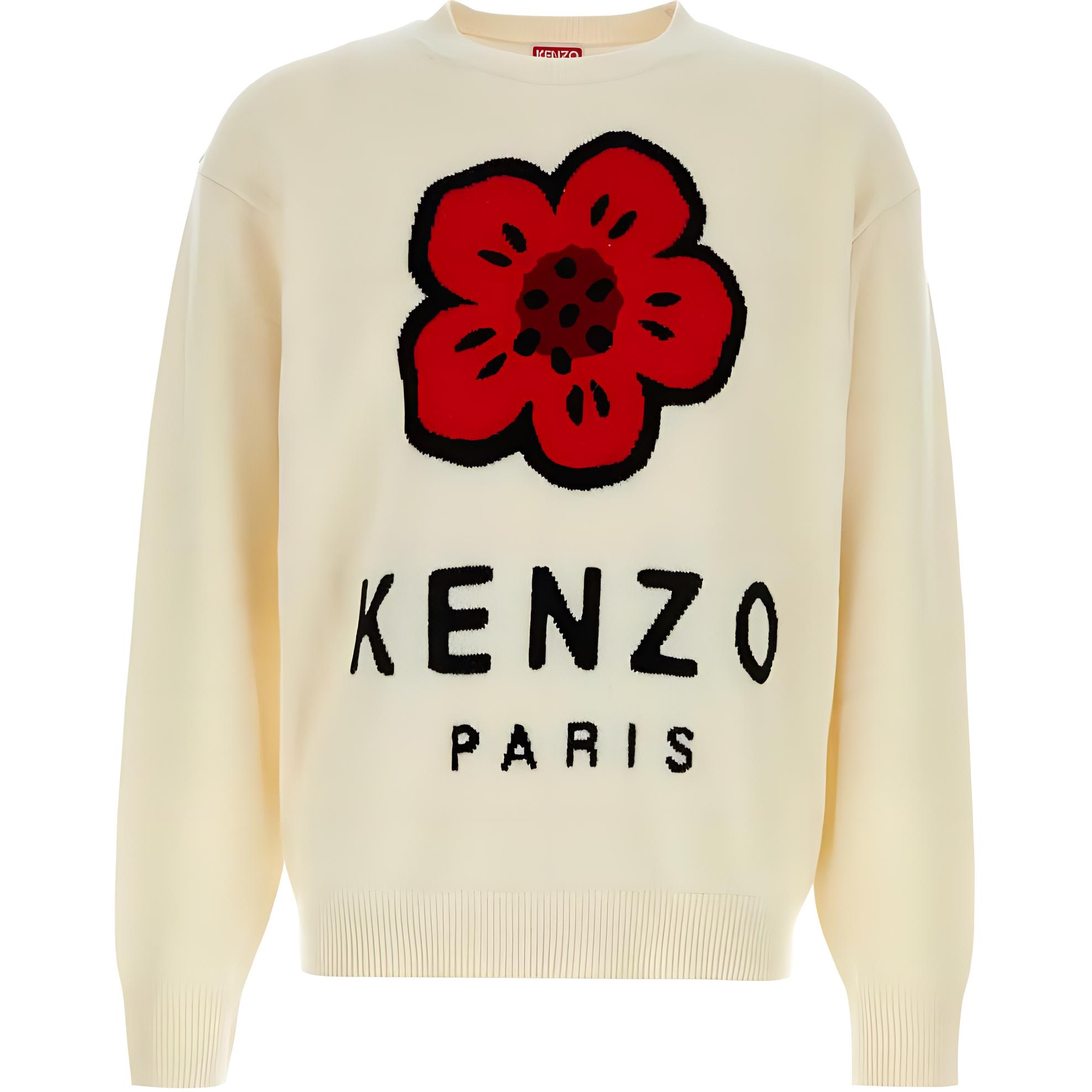 

Джемпер с цветком Боке KENZO, слоновая кость