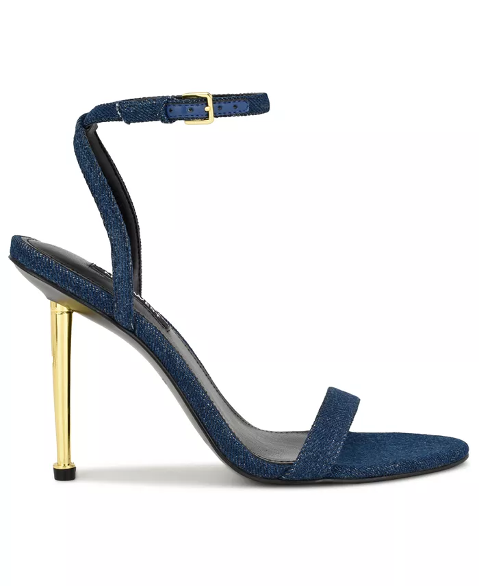Женские босоножки Reina на шпильке с ремешком на щиколотке Nine West, синий — фото 2
