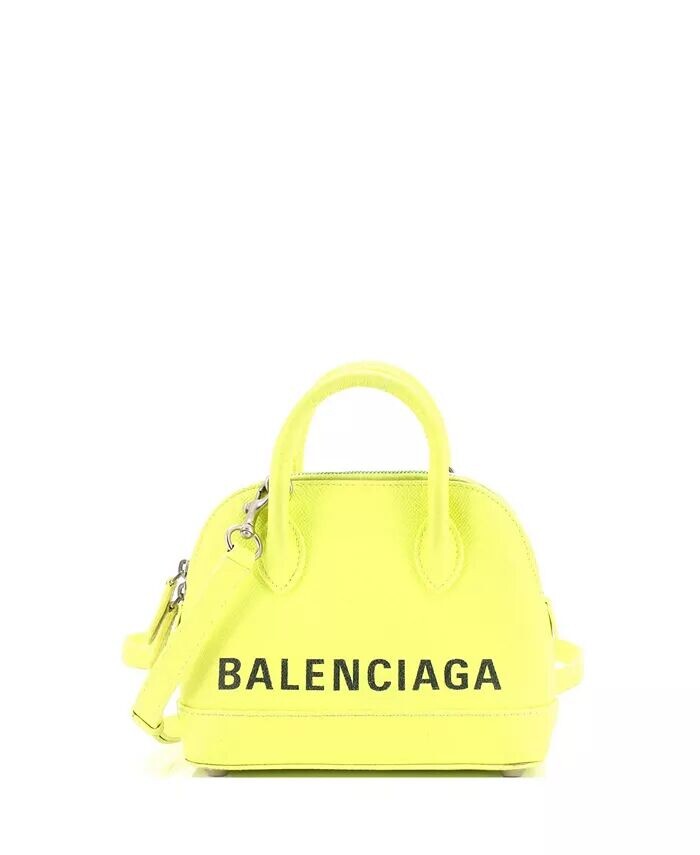 

Кожаная сумка Ville с логотипом XXS Pre-Owned Balenciaga, желтый