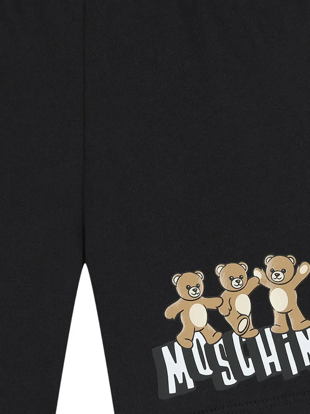 Шорты с логотипом медведя Moschino Kids, черный — фото 3