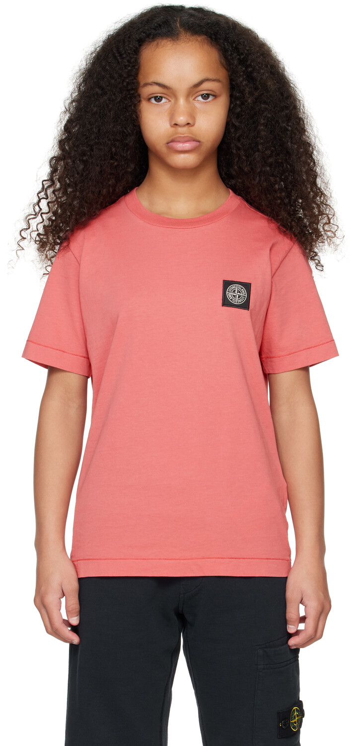 

Детская красная футболка 20147 30/1 из хлопкового джерси Stone Island Junior