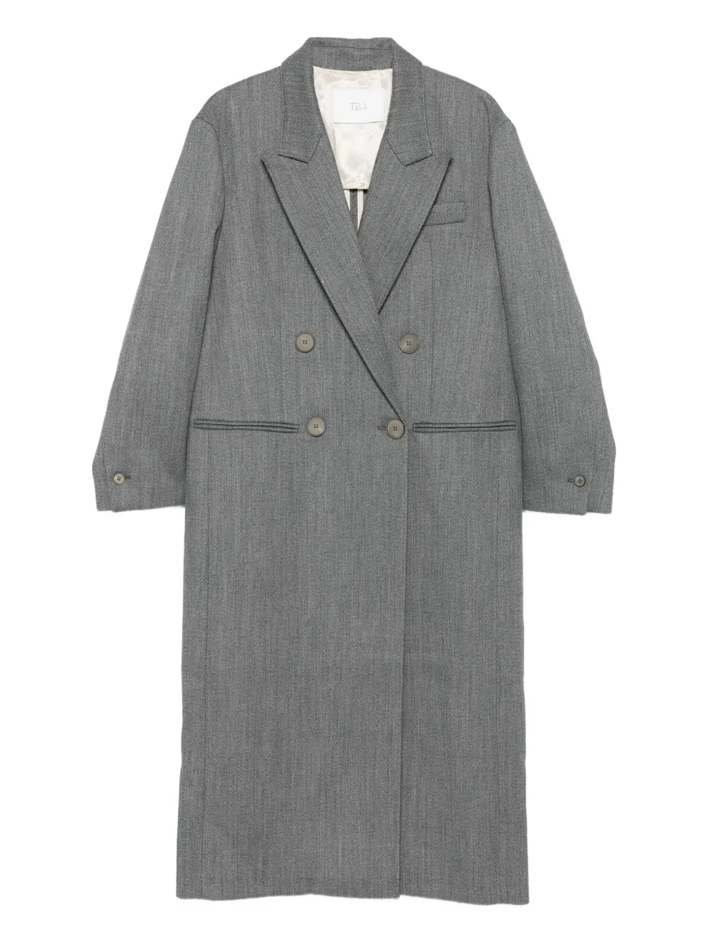 

Двубортное пальто Tela, серый