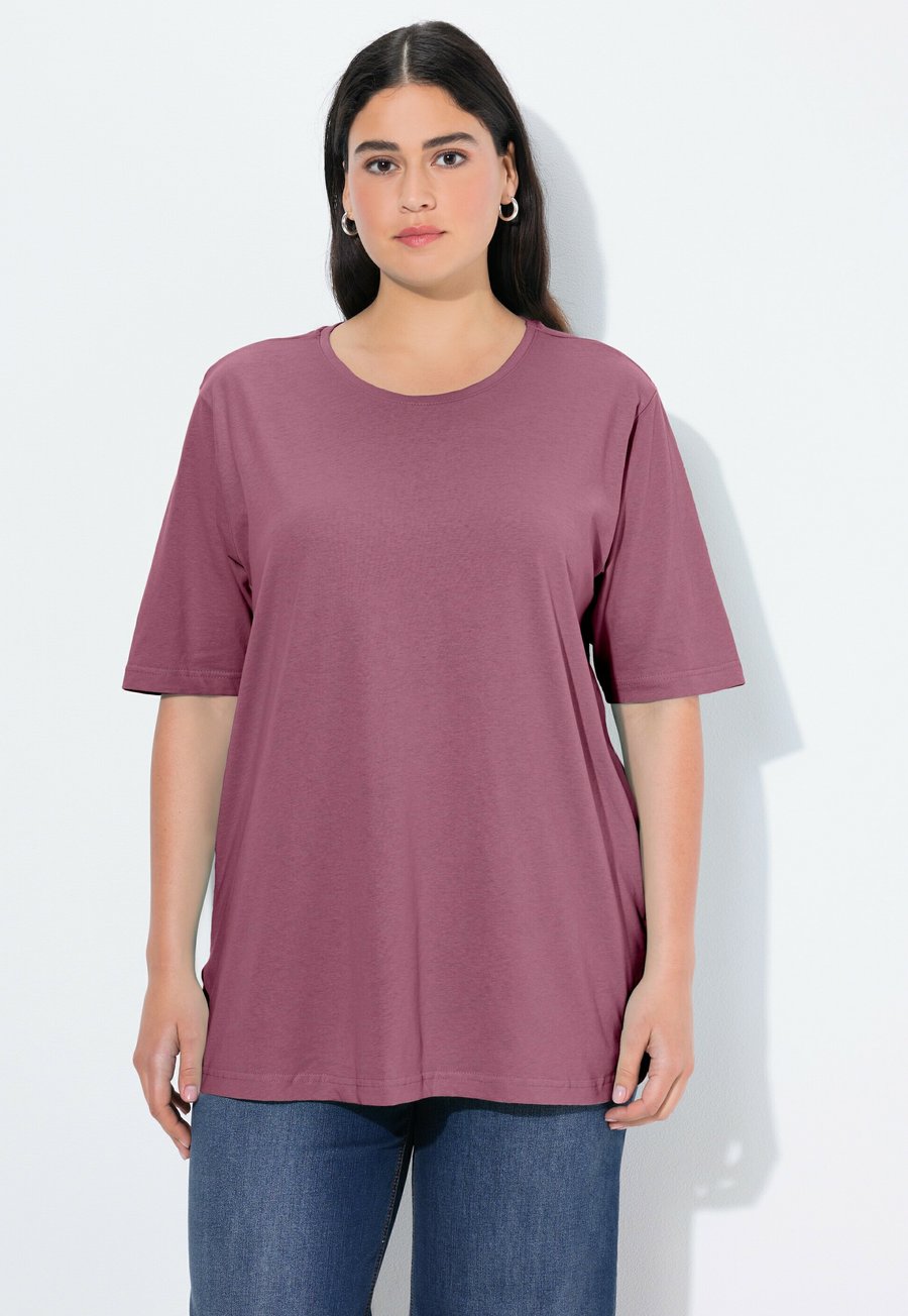 

Футболка Ulla Popken PLUS SIZE SHORT SLEEVE TEE , Classic Dark Rose/Mottled Dark Yellow
