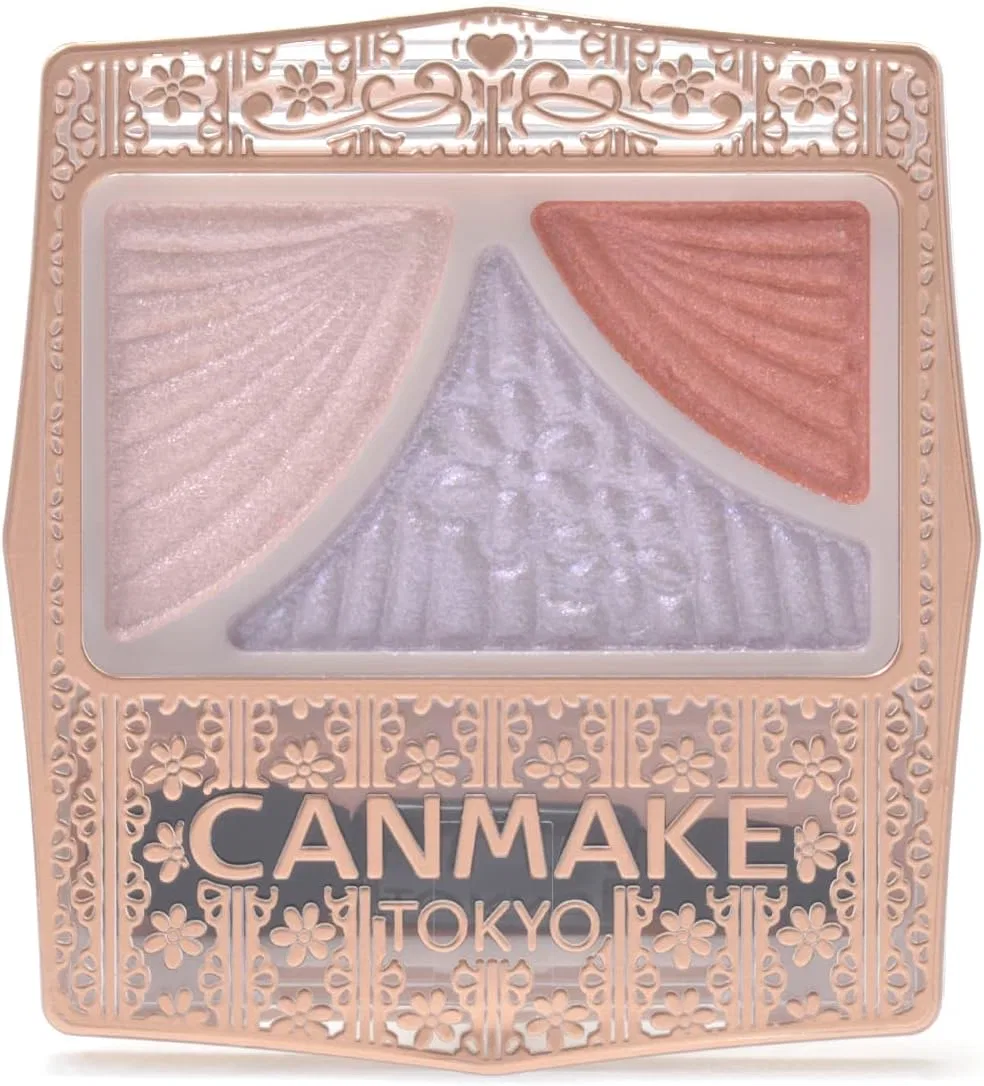 Тени для век 3-цветные палетка Juicy Pure Eyes 16 Silhouette Sunrise Canmake 1.2 г