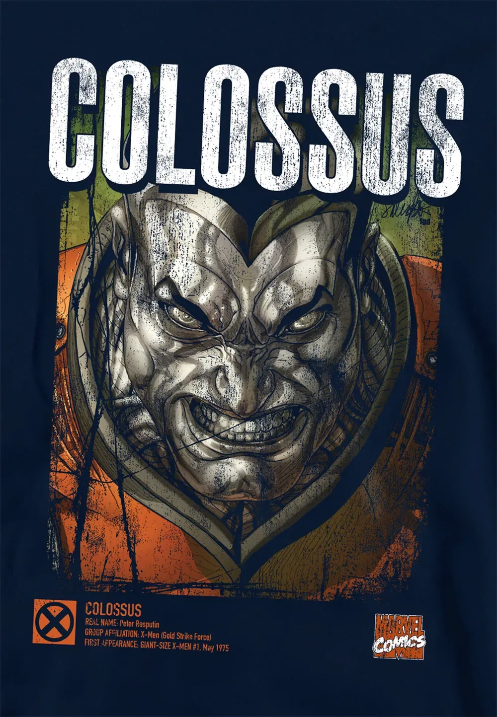Детский худи Marvel X-Men Colossus, темно-синий — фото 2