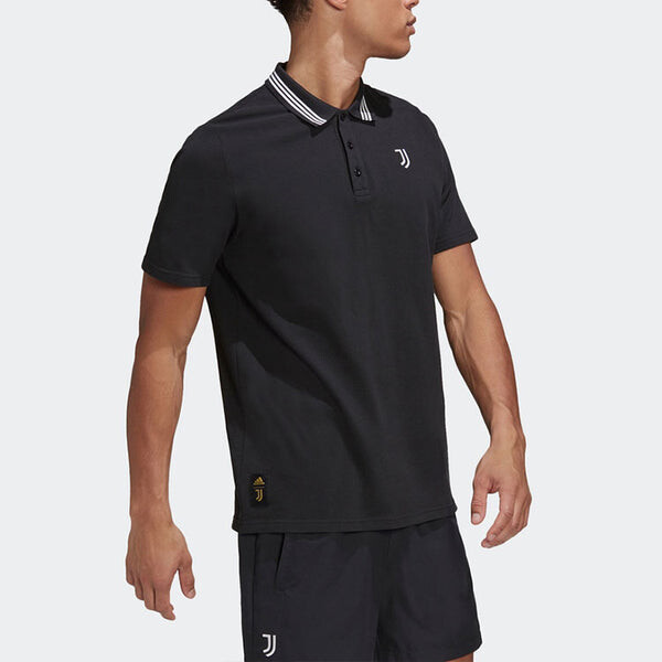 Футболка adidas Printing lapel Short Sleeve Polo Shirt Black, мультиколор — фото 2