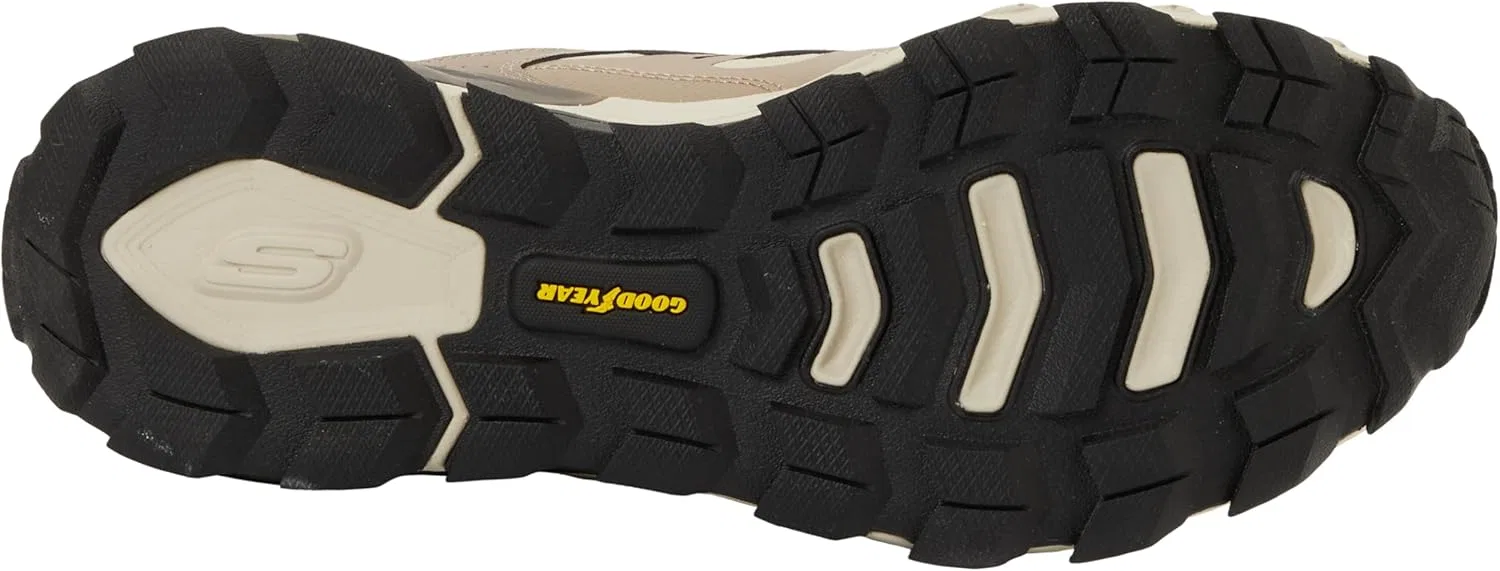 Мужские кроссовки Skechers Max Protect Sherwood Ridge, Taupe Leather Synthetic Black Trim — фото 2