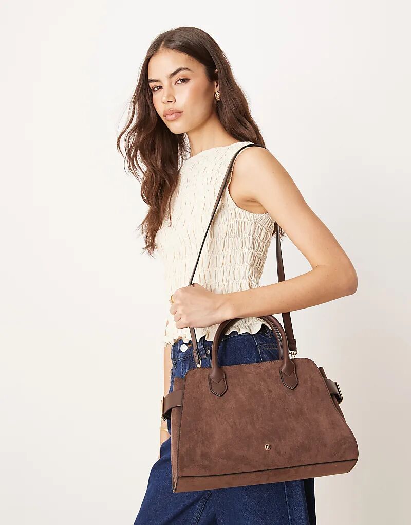 

Сумка Accessorize из искусственной замши коричневого цвета