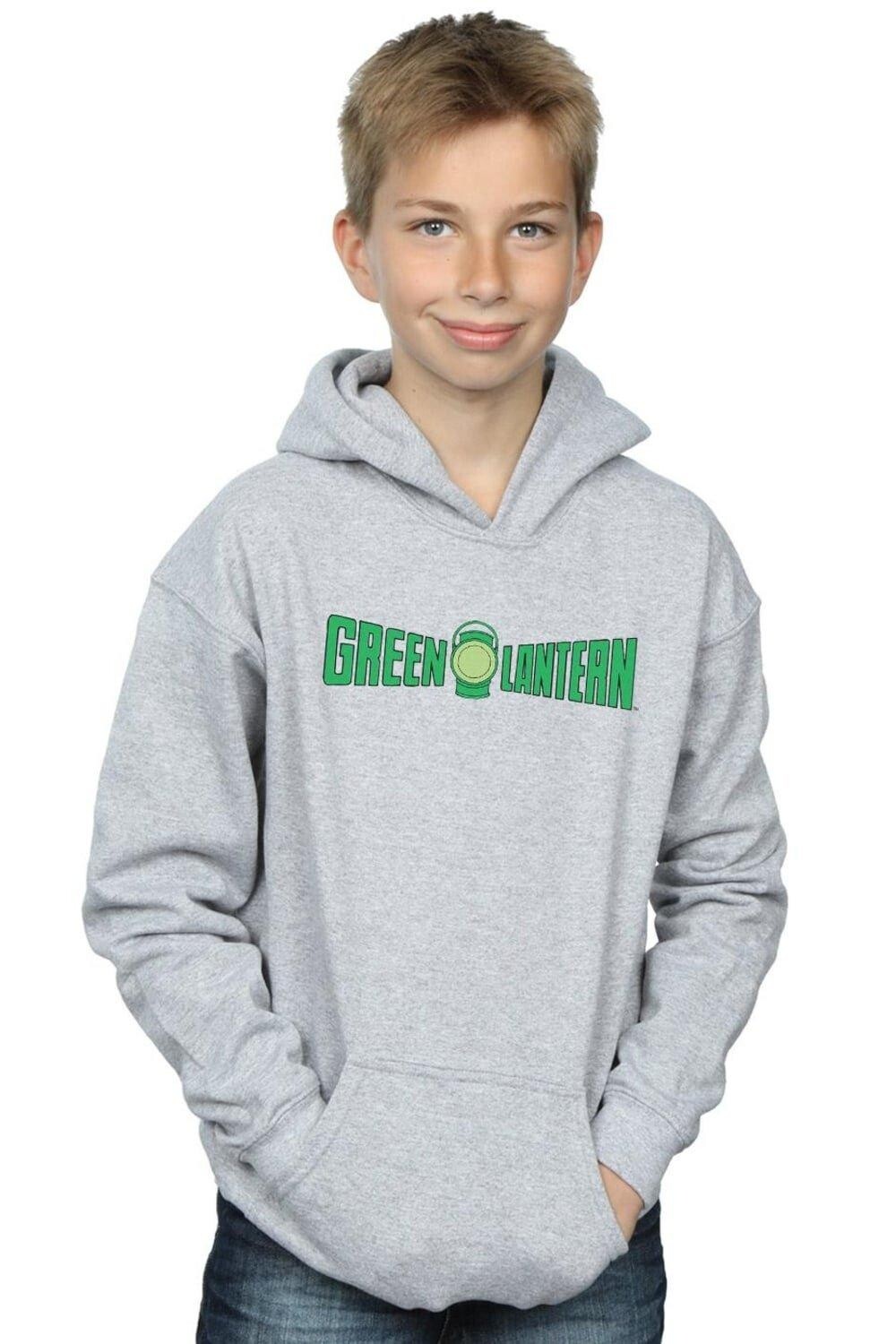 

Худи с текстовым логотипом Green Lantern DC Comics, серый