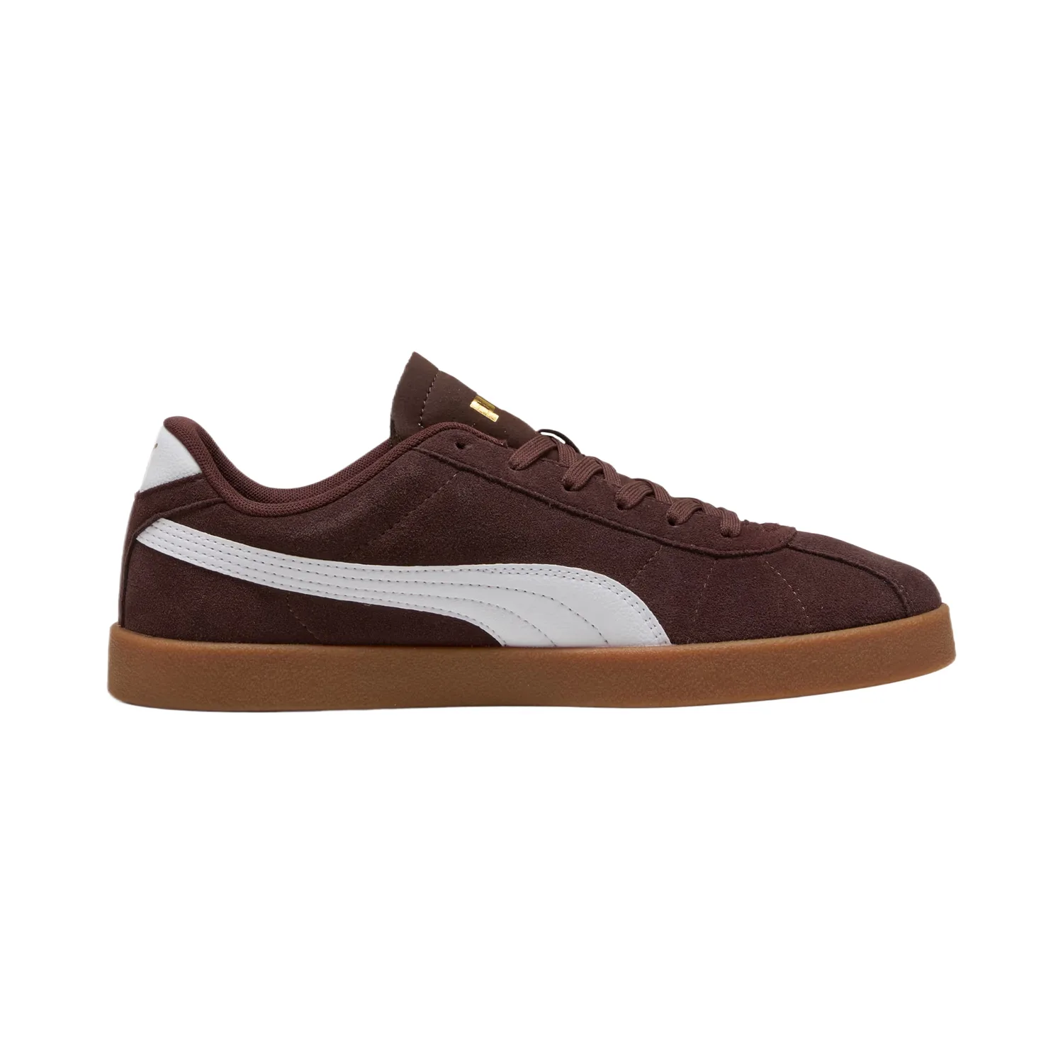 Кроссовки Club 2 Comfortable Round Toe Low top Skateboard для мужчин PUMA, Chocolate Brown-Puma White — фото 3
