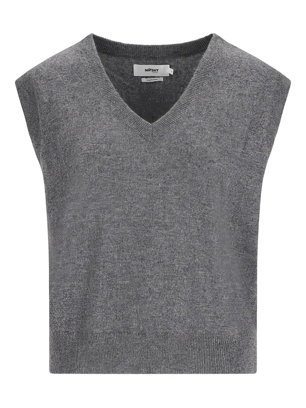 

Кардиган из шерсти с v-образным вырезом Elsie Notshy, серый