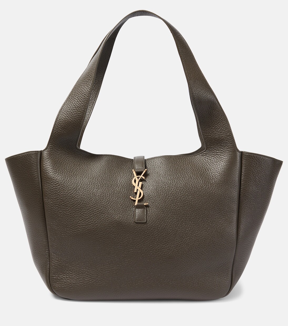 

Кожаная большая сумка bea Saint Laurent, серый