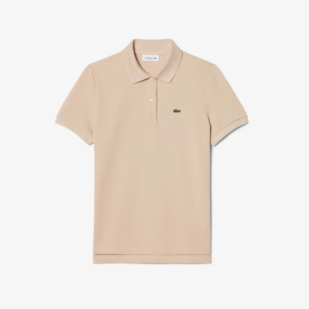 Поло Lacoste Basic Regular Fit, бежевое