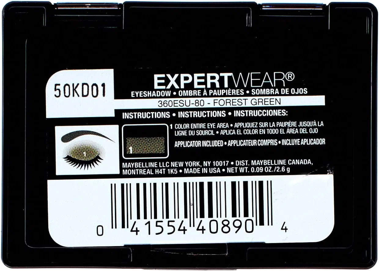 Тени для век Maybelline New York Expert Wear, лесной зеленый, 0.09 унции — фото 2