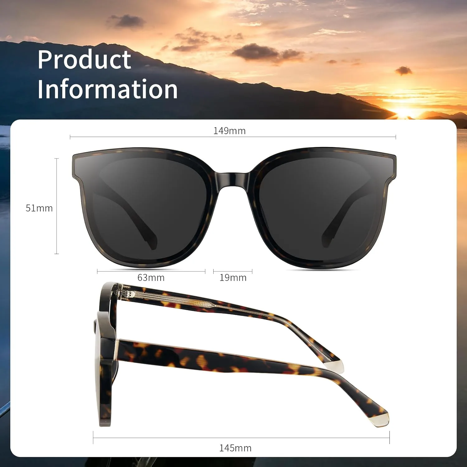 

Современные эстетичные солнцезащитные очки для женщин, поляризованные, большие квадратные, из ацетата, защита от УФ-излучения UV400 SOLVANSKI, 2-tortoise Frame Gray